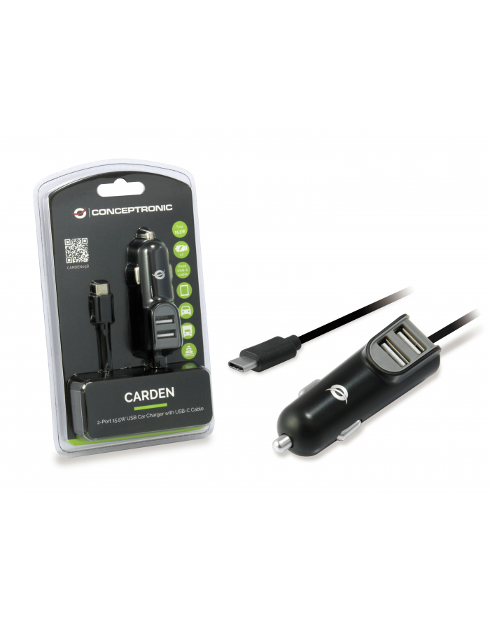 Conceptronic CARDEN05B 2-Port 15,5W USB-Car-Charger główny