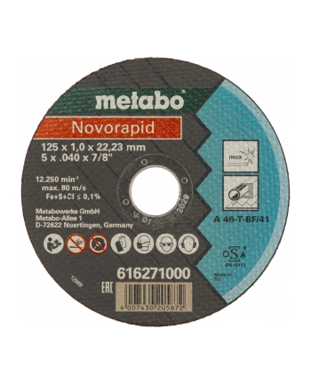 Metabo Novorapid 125x1,0x22,23 Inox