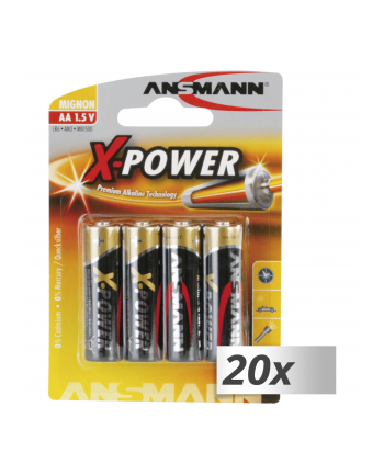 20x4 Ansmann Alkaline Mignon AA LR 6 X-Power