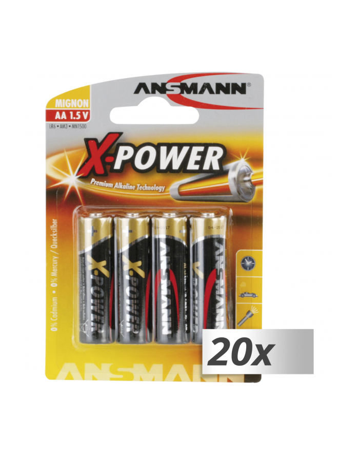 20x4 Ansmann Alkaline Mignon AA LR 6 X-Power główny