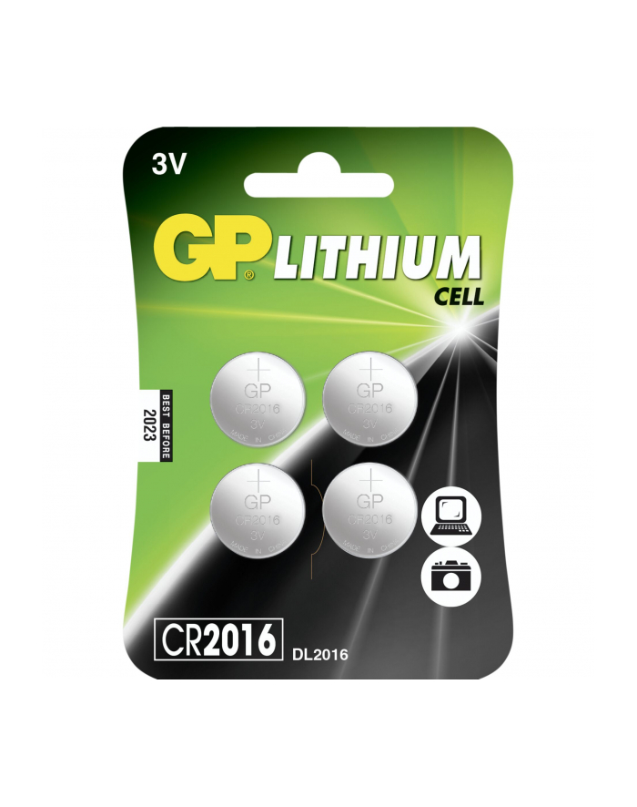 gp batteries 1x4 GP CR2016 bateria guzikowa litowa 4 szt. 3V główny