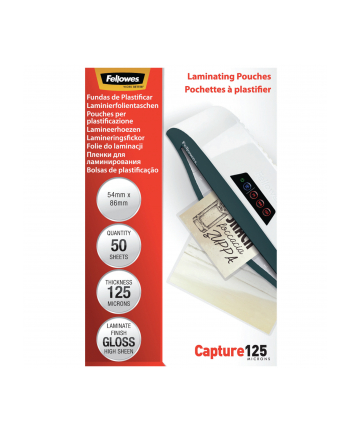 Fellowes folie do laminowania 54x86 mm 125 mic blys. 50 sztuk