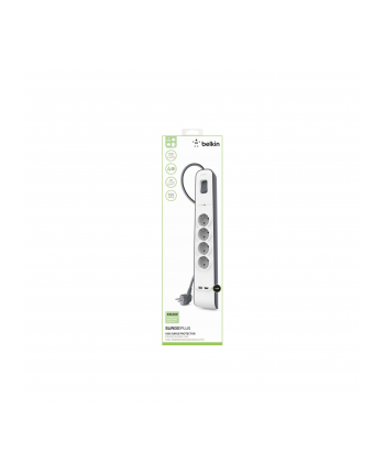 Belkin Surge Plus ochrona przed przeciaz. 4-gniaz. + 2x USB 2,4A