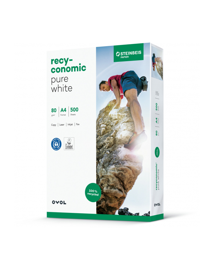 inapa Recyconomic Pure bialy ISO 90 A 4 500 kartek 80 g główny