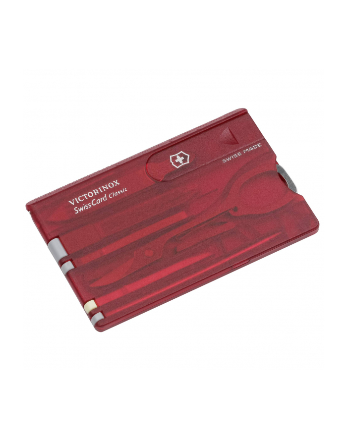 Victorinox SWISSCARD czerwony przezroczysty główny