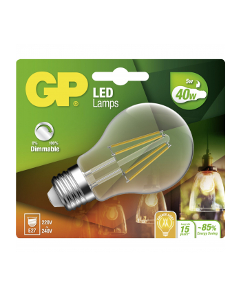 gp batteries GP Lighting Filament Classic E27 5W (40W) sciemn. 470 lm GP078210