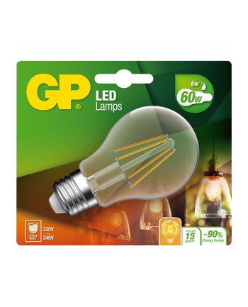 gp batteries GP Lighting Filament Classic E27 6W (60W) 806 lm        GP 078234