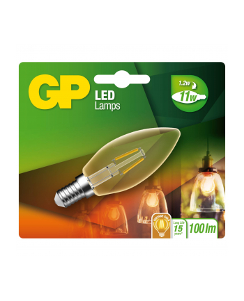 gp batteries GP Lighting LED swieca zlota E14 2W (11W), filament GP 080565