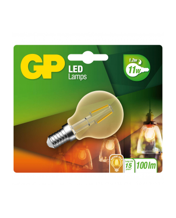 gp batteries GP Lighting LED mini globe gold E14 1,2W (25W)filament GP 080589