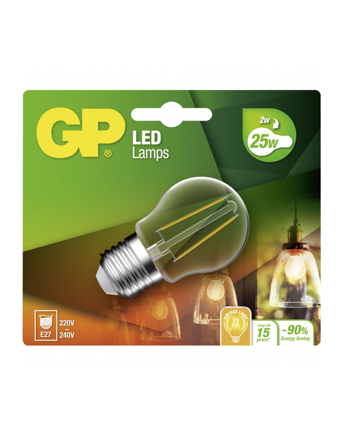 gp batteries GP Lighting Filament zarów. mini globe 2W (25W)  250 lm GP 078111 główny