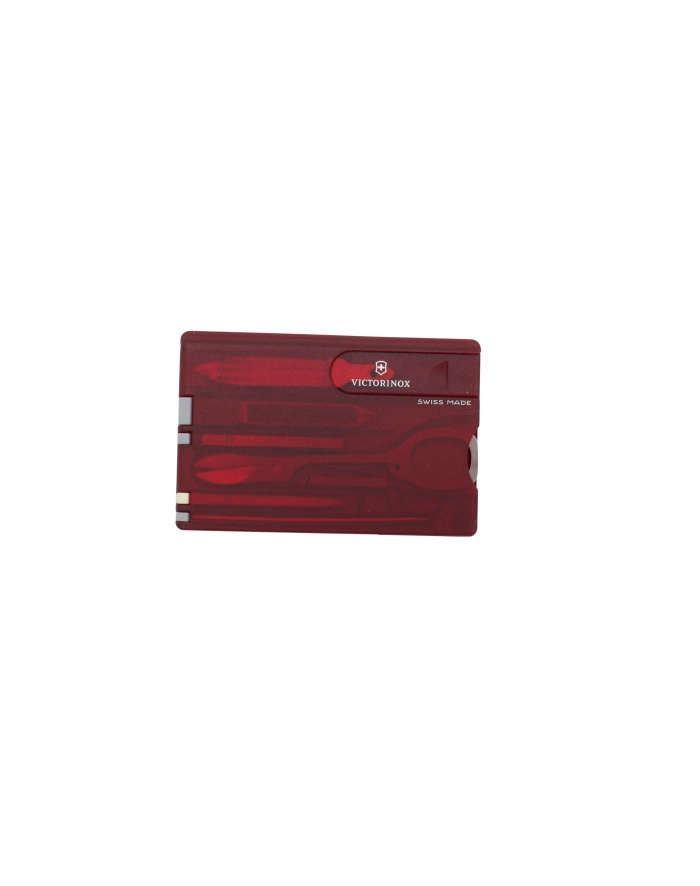 Victorinox SWISSCARD czerwony przezroczysty główny