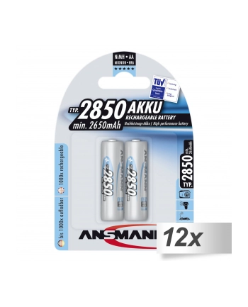 12x2 Ansmann NiMH akumulat. 2850 Mignon AA 2650 mAh