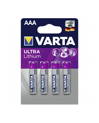 10x4 Varta Ultra Lithium Micro AAA LR 03