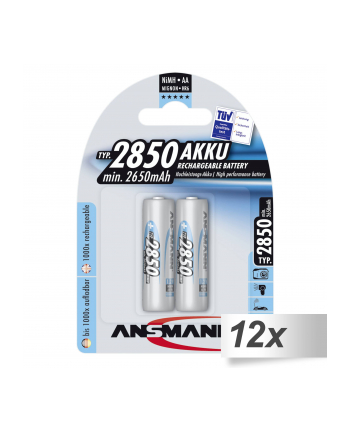 12x2 Ansmann NiMH akumulat. 2850 Mignon AA 2650 mAh