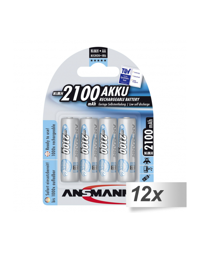 12x4 Ansmann maxE NiMH akumulat. Mignon AA 2100 mAh       5035052 główny