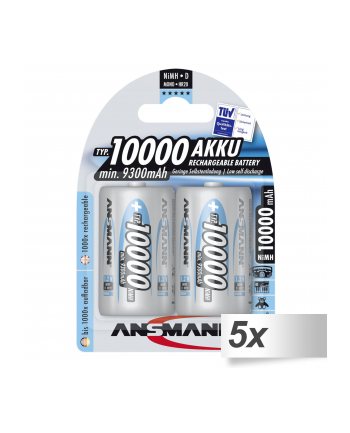 5x2 Ansmann NiMH akumulat. 10000 Mono D 9300 mAh          5030642