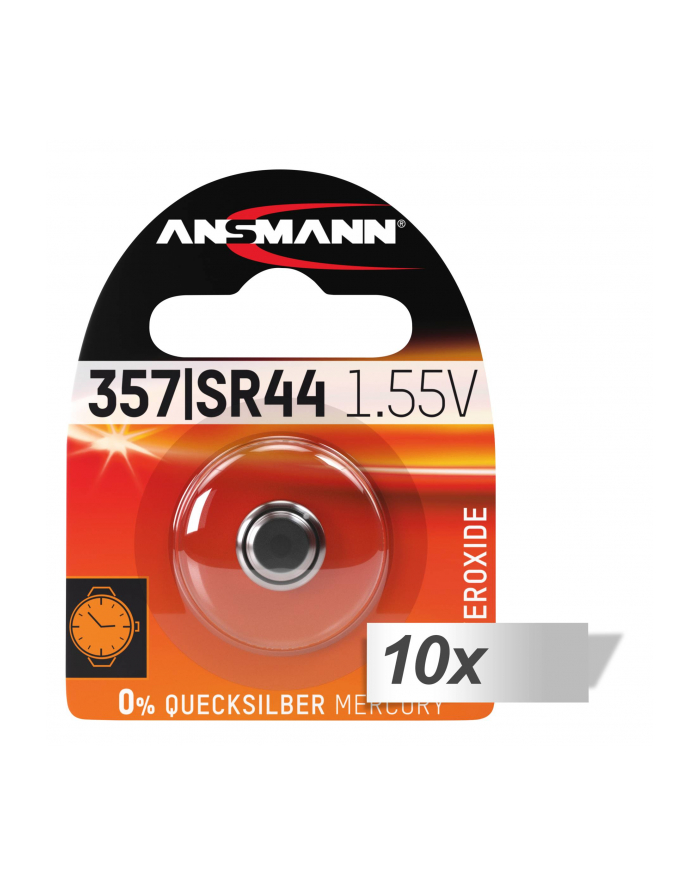 10x1 Ansmann 357 Silveroxid SR44 główny