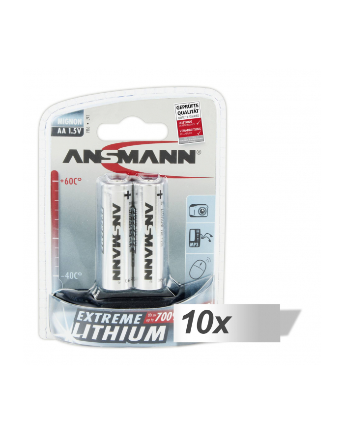 10x2 Ansmann Lithium Mignon AA LR 6 Extreme główny