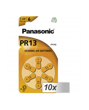 10x1 Panasonic PR 13 baterie do apar. sluchowych Zinc Air 6 szt.