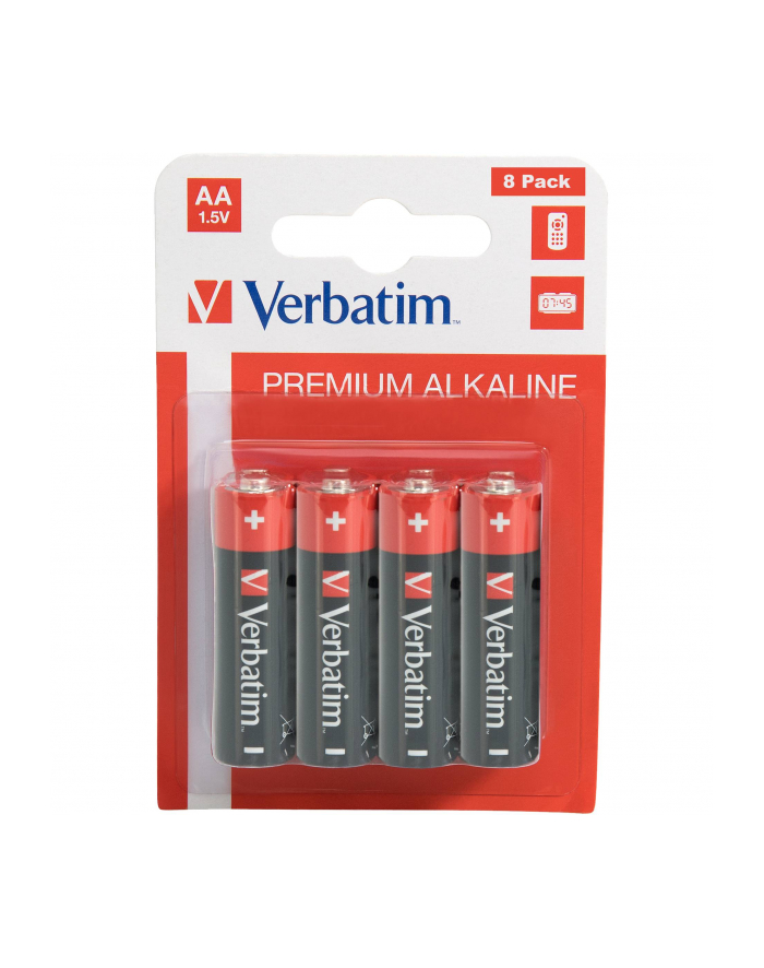 1x8 Verbatim Alkaline battery Mignon AA LR6              49503 główny