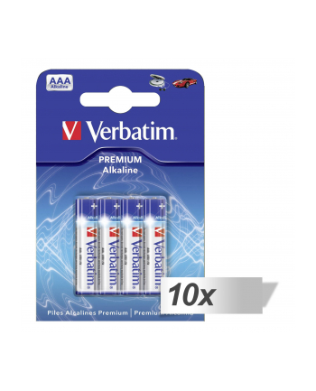 10x4 Verbatim bateria alkaliczna Micro AAA LR 03            49920