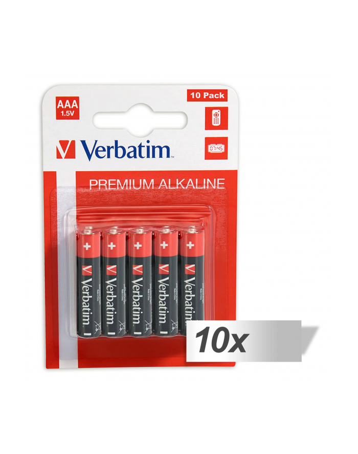 10x10 Verbatim bateria alkalicz. Micro AAA LR 03            49874 główny