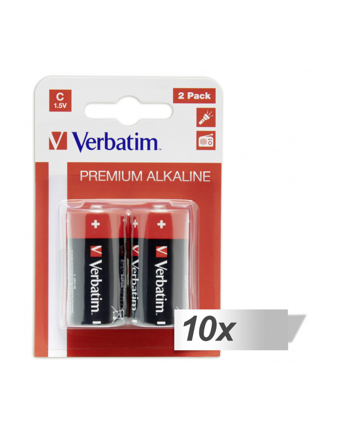 10x2 Verbatim bateria alkaliczna Baby C LR 14               49922 główny