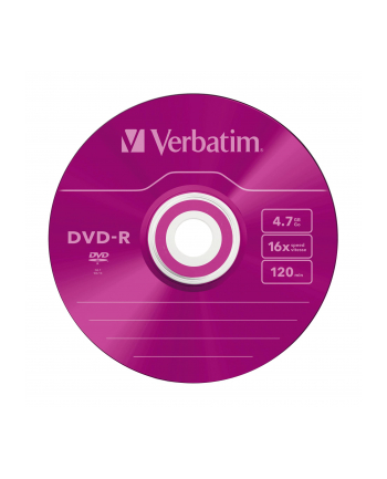 20x5 Verbatim DVD-R 4,7GB Colour 16x Speed, Slim Case