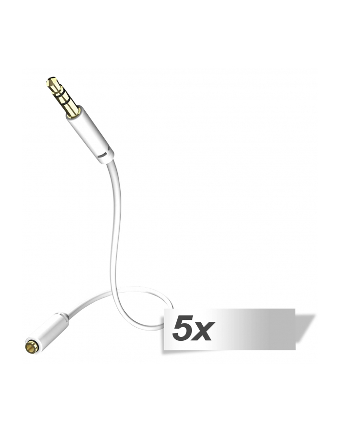 in - akustik 5x in-akustik Star Audio kabel przedluzacz 3,5 mm jack 1,5 m główny