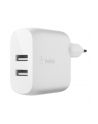 Belkin Dual USB-A ladowarka, 24W z kablem USB-C 1m, bialy - nr 3