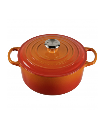 Le Creuset Signature brytfanna okragly 24 cm czerwona