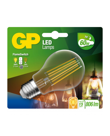 gp batteries GP Lighting LED FlameSwitch E27 7W (60W) 806 lm        GP 085317