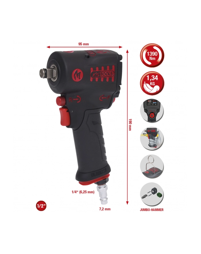 KS Tools 1/2  miniMONSTER High Pneumatic Impact Wrench 1.390Nm główny