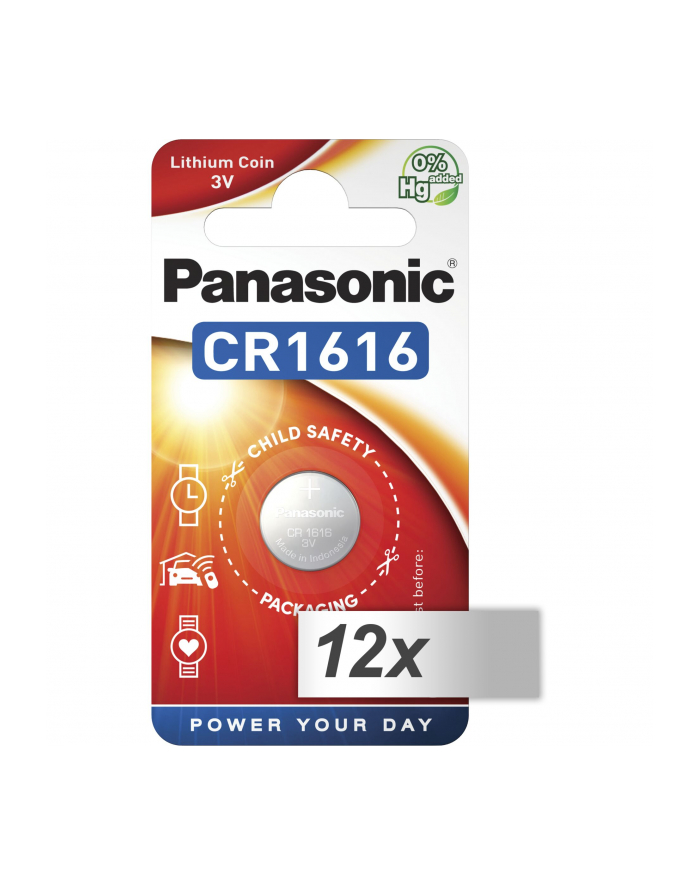 12x1 Panasonic CR 1616 Lithium Power główny