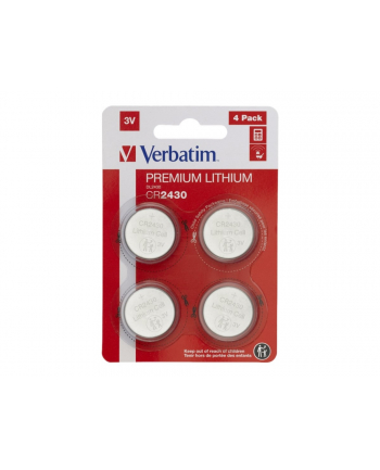 10x4 Verbatim CR 2430 Lithium battery 49534 nr 2