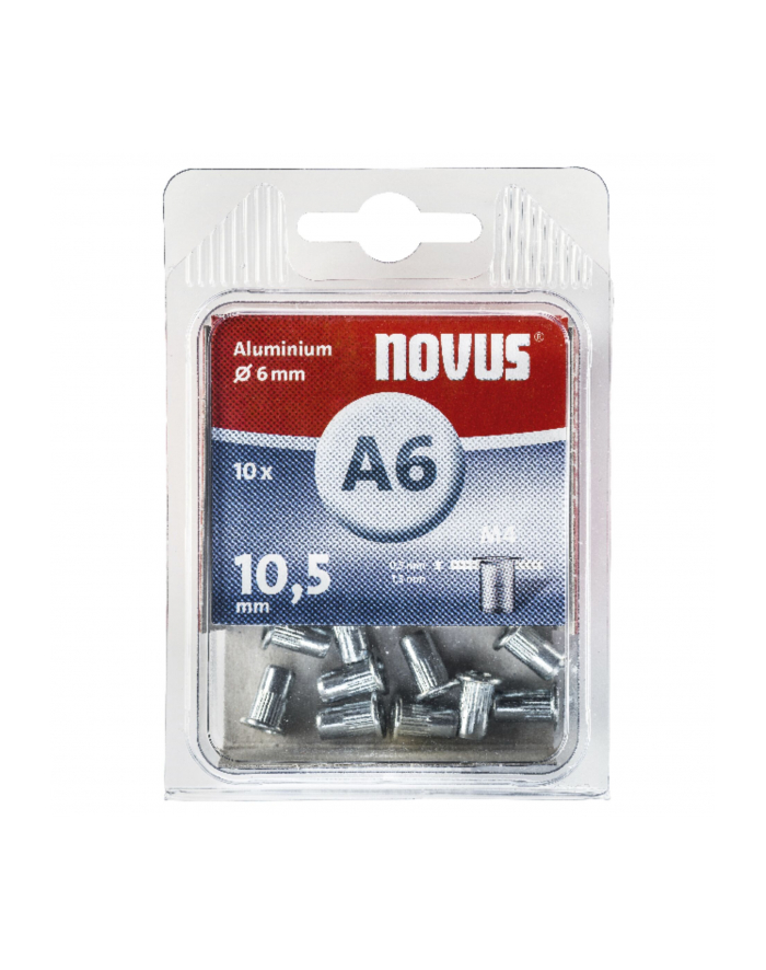 NOVUS Rivets M 4 X 10,5 ALU 10pc główny