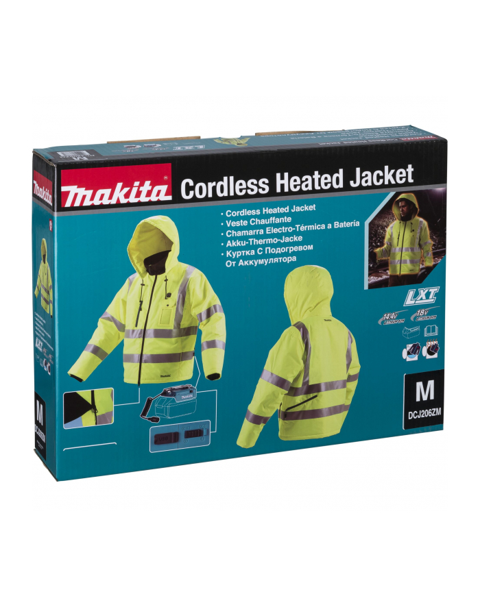 Makita DCJ206Z Gr.M yellow Akku Thermo Jacket główny