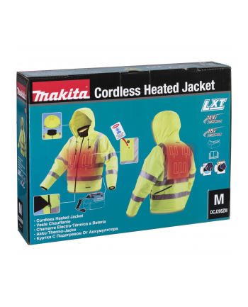 Makita DCJ206Z Gr.M yellow Akku Thermo Jacket