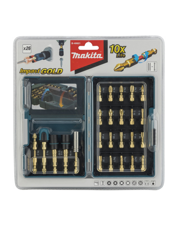 Makita Torsion Bit Set 26-piece B-49921 główny