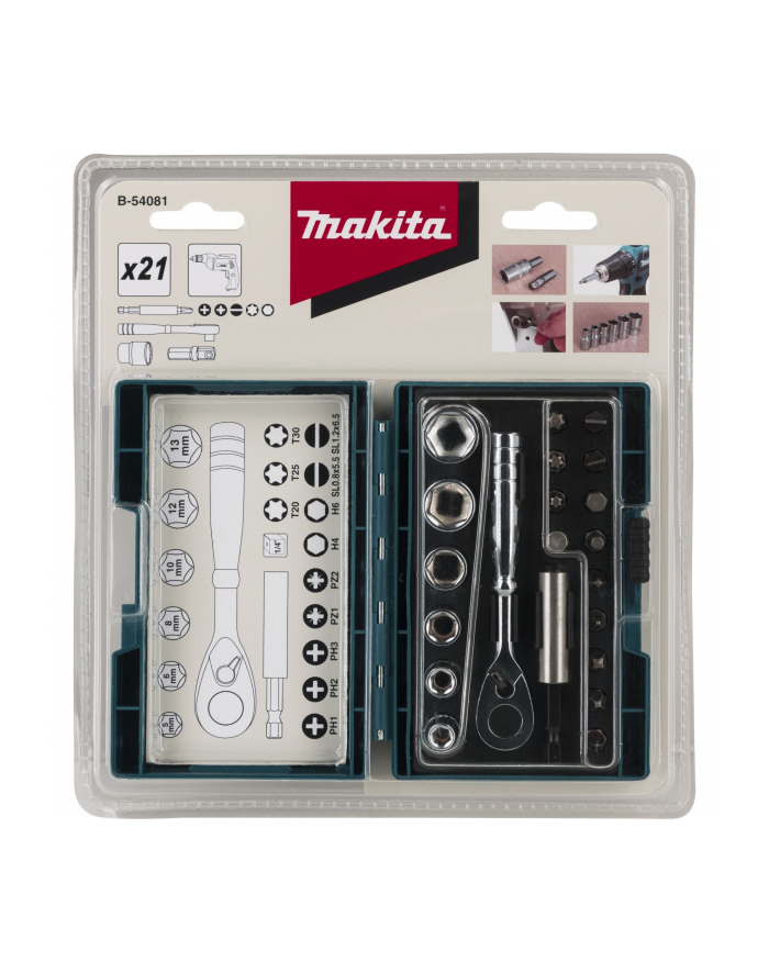 Makita B-54081 Ratchet + Bit Set główny