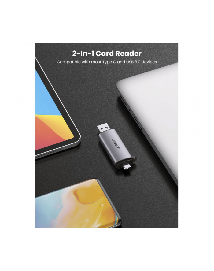 UGREEN 2-in-1 USB-C OTG Card Reader główny