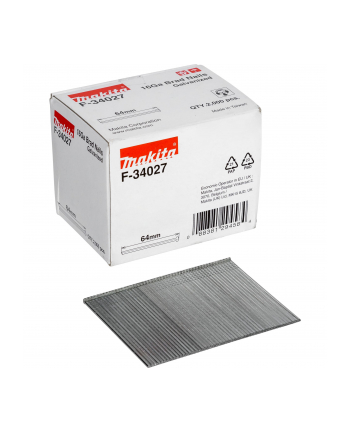 Makita Gauge Brad Nails 1,6x64mm F-34027  2000 pcs. nr 1