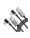 2x1 UGREEN Angled USB-C To USB-A Data Cable Black 2M - nr 1