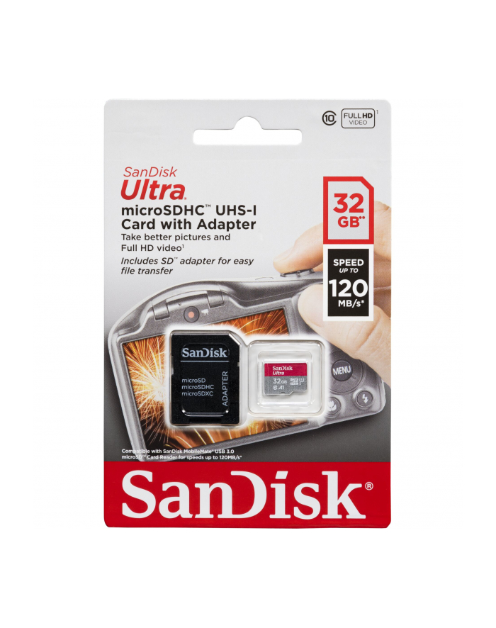 SanDisk Ultra microSDHC     32GB 140MB/s.Adapt.SDSQUA4-032G-GN6IA główny