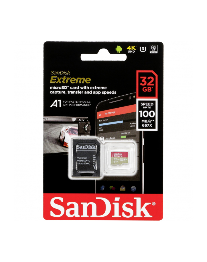 SanDisk microSDHC V30 A1    32GB Extreme 100MB SDSQXAF-032G-GN6MA główny