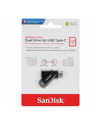 SanDisk Ultra Dual DriveGo 256GB USB Type C Flash SDDDC3-256G-G46