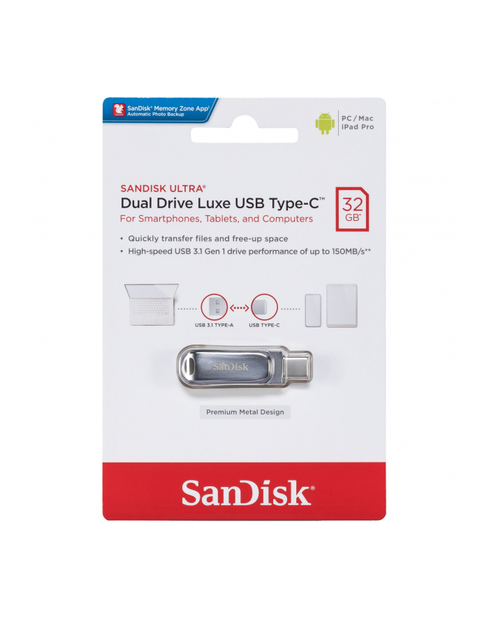 SanDisk Ultra Dual Drive Luxe 32GB USB Type-C  SDDDC4-032G-G46 główny