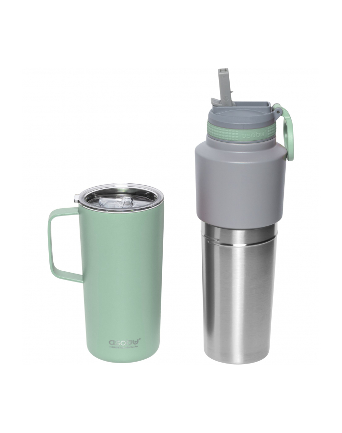 Asobu Twin Pack Bottle with Mug Mint, 0.9 L + 0.6 L główny