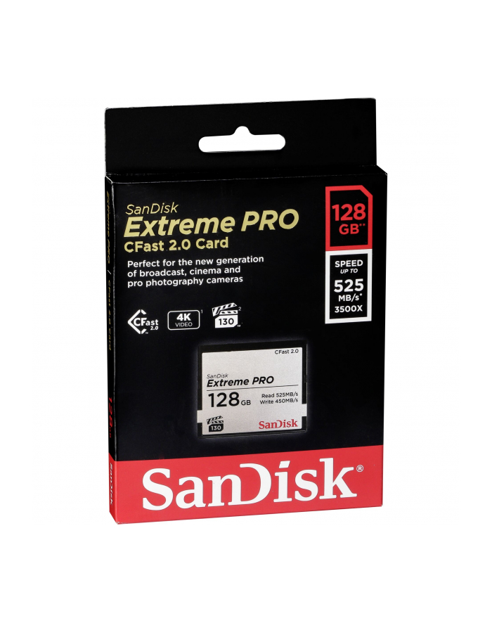 SanDisk CFAST 2.0 VPG130   128GB Extreme Pro     SDCFSP-128G-G46D główny