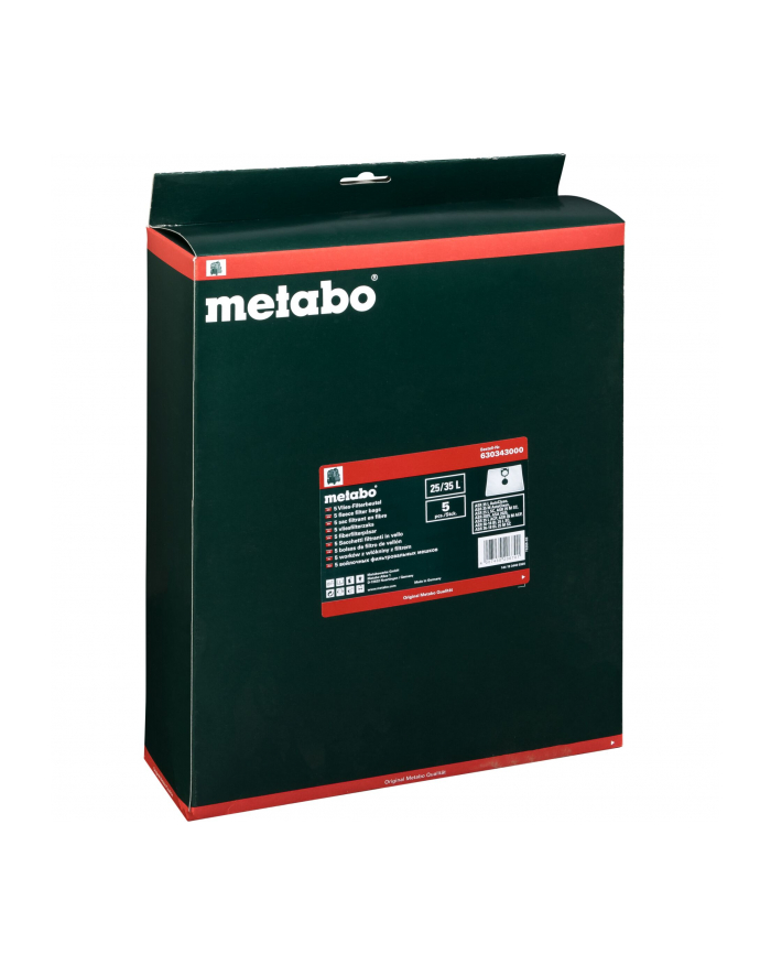 Metabo 5 Vleece Filter Bags M 25-35 l główny